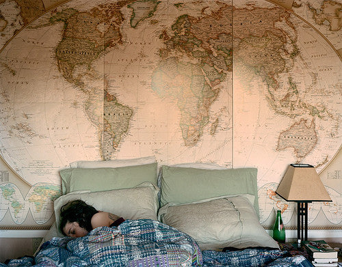 Decor:  Map of the World Mural