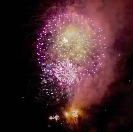 Video:  Fireworks in reverse