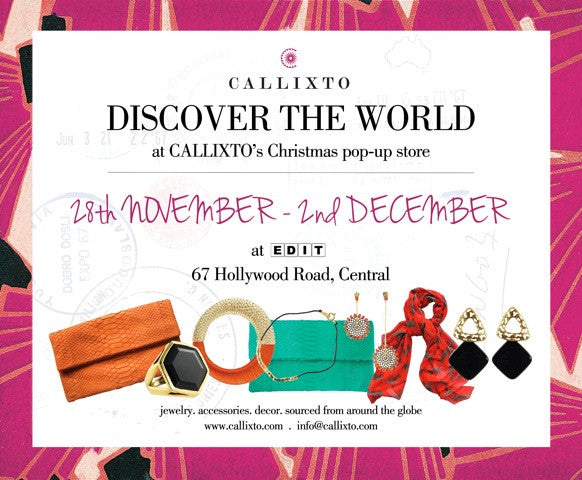 Callixto News:  Hong Kong Pop-up shop