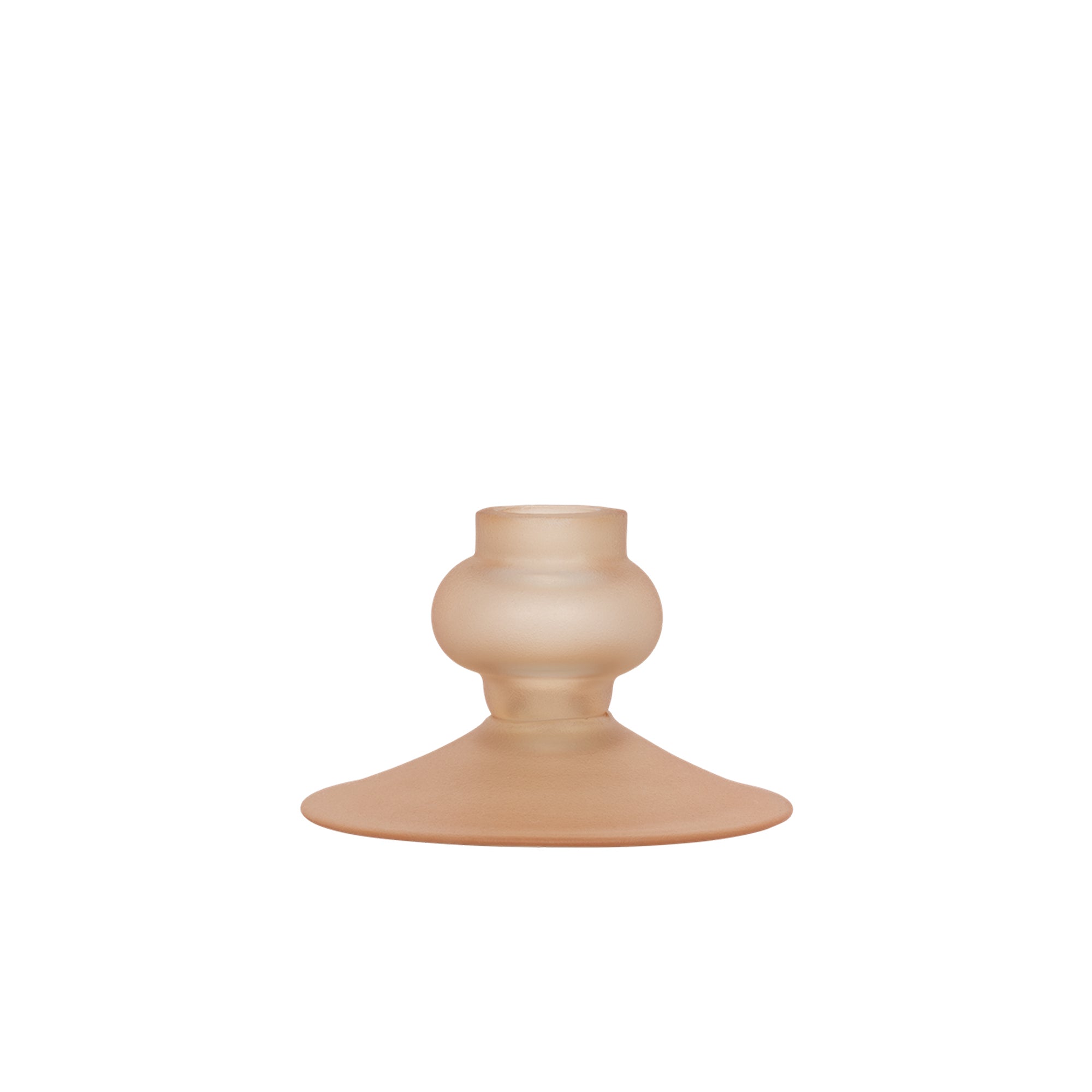 Frosted Glass Candle Holder Blush