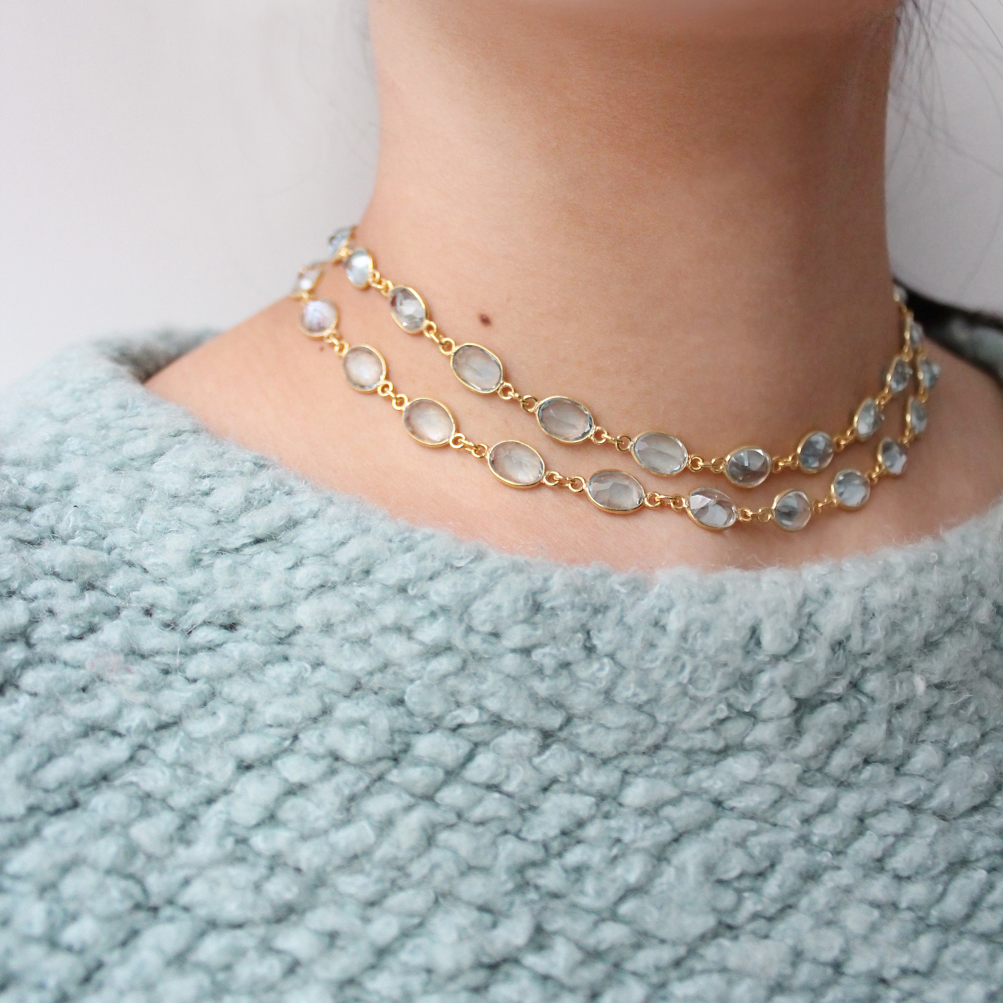 Blue Topaz Vivian Necklace