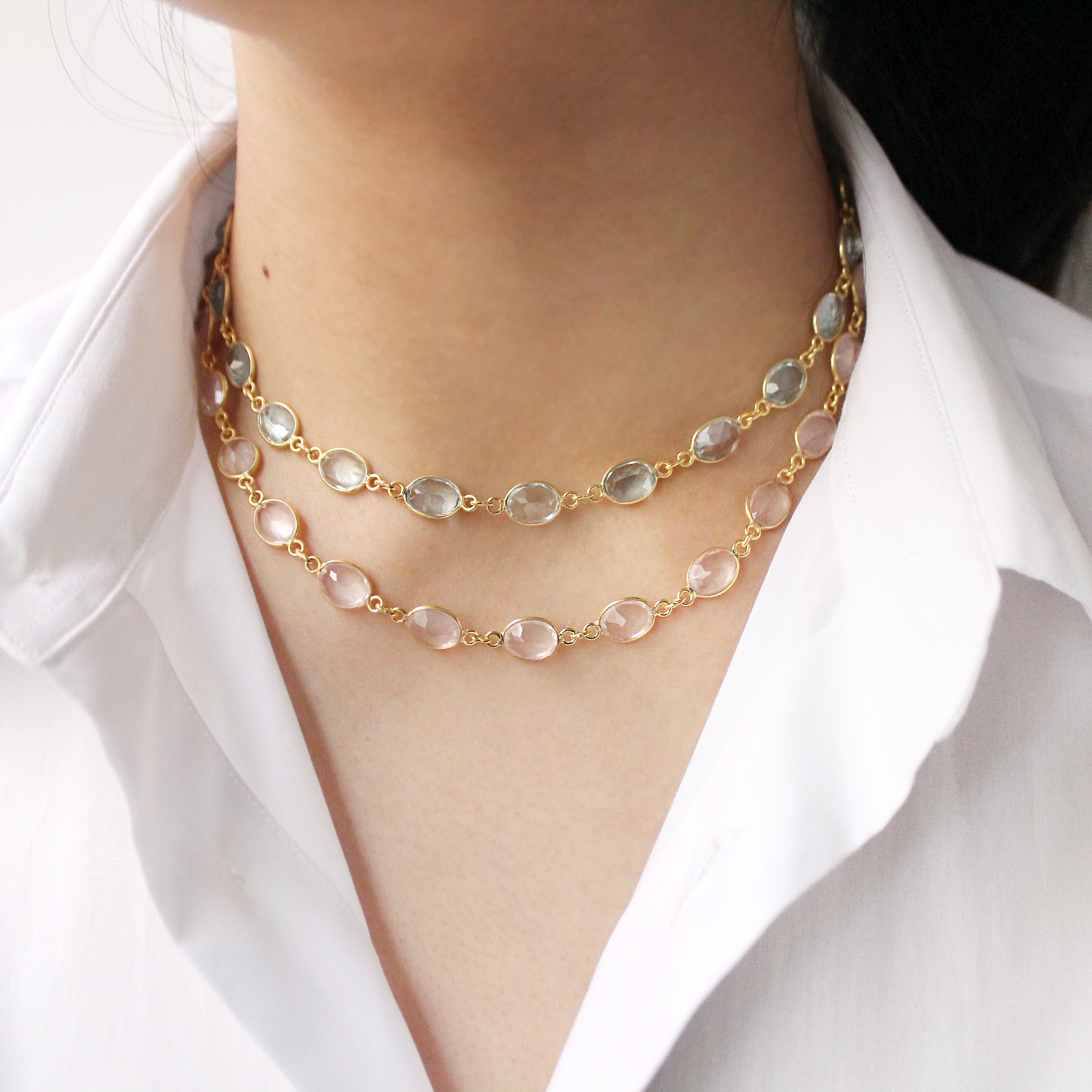 Blue Topaz Vivian Necklace