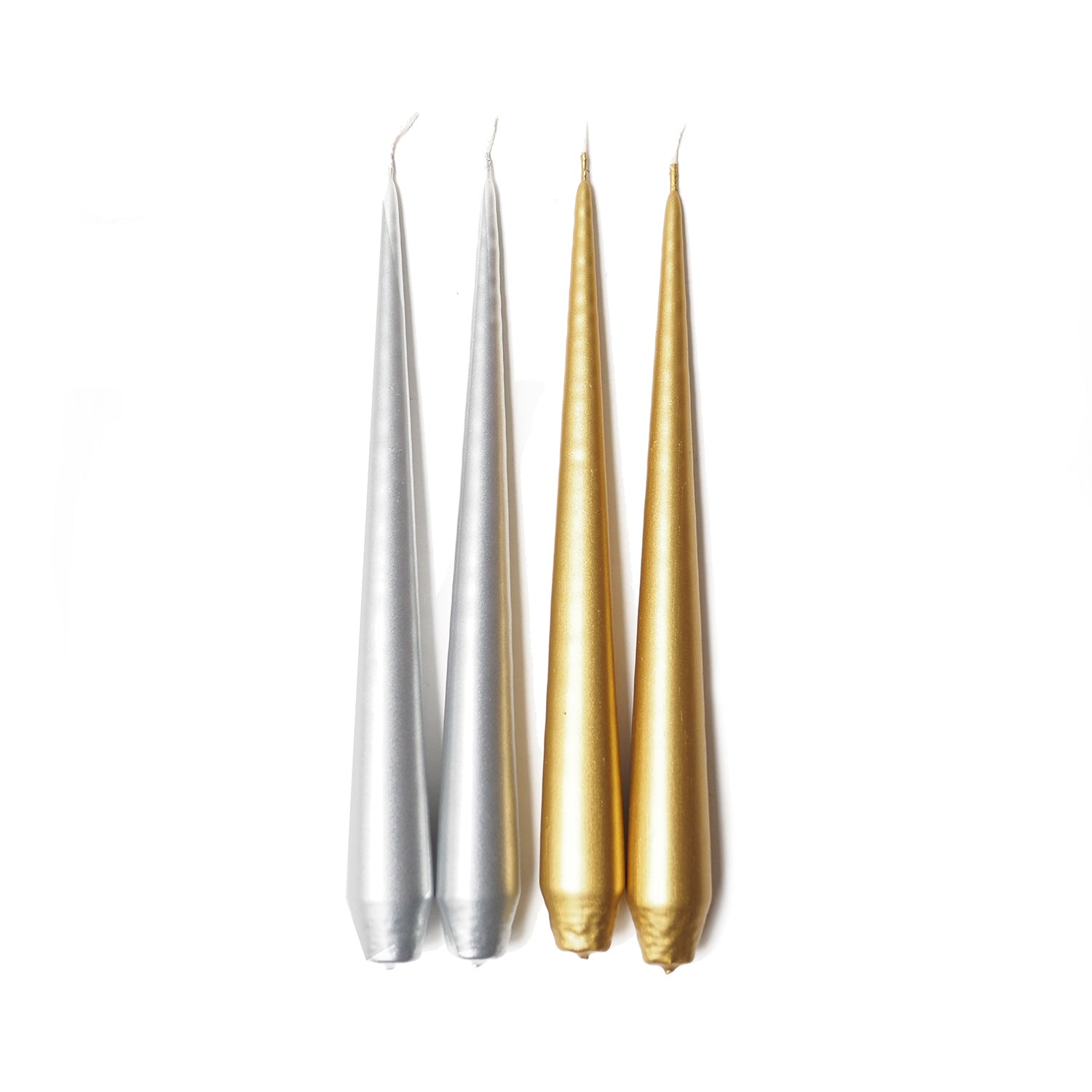 Silver Taper Candles