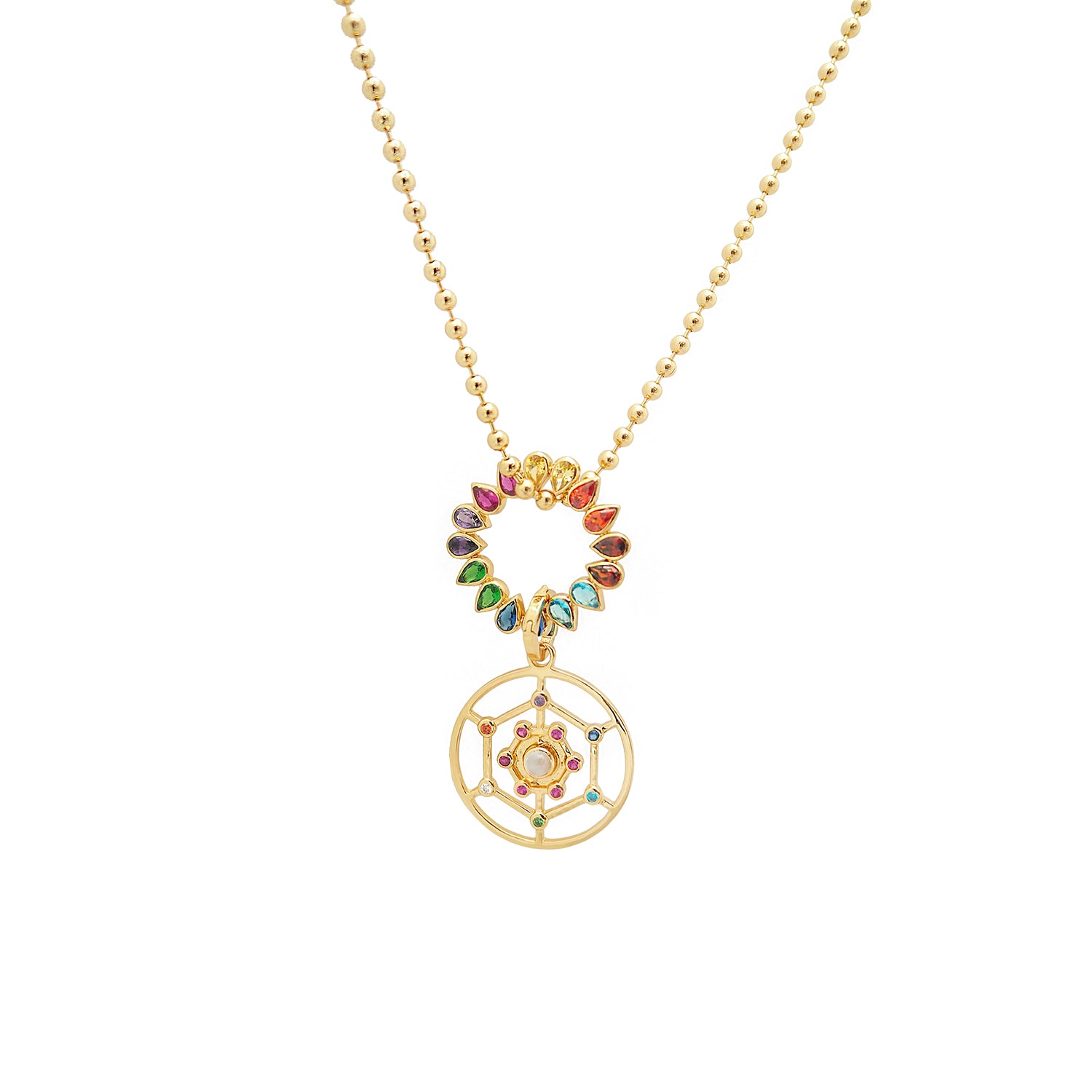 ALL PURPOSE GRID NECKLACE WITH CHAKRA WHEEL