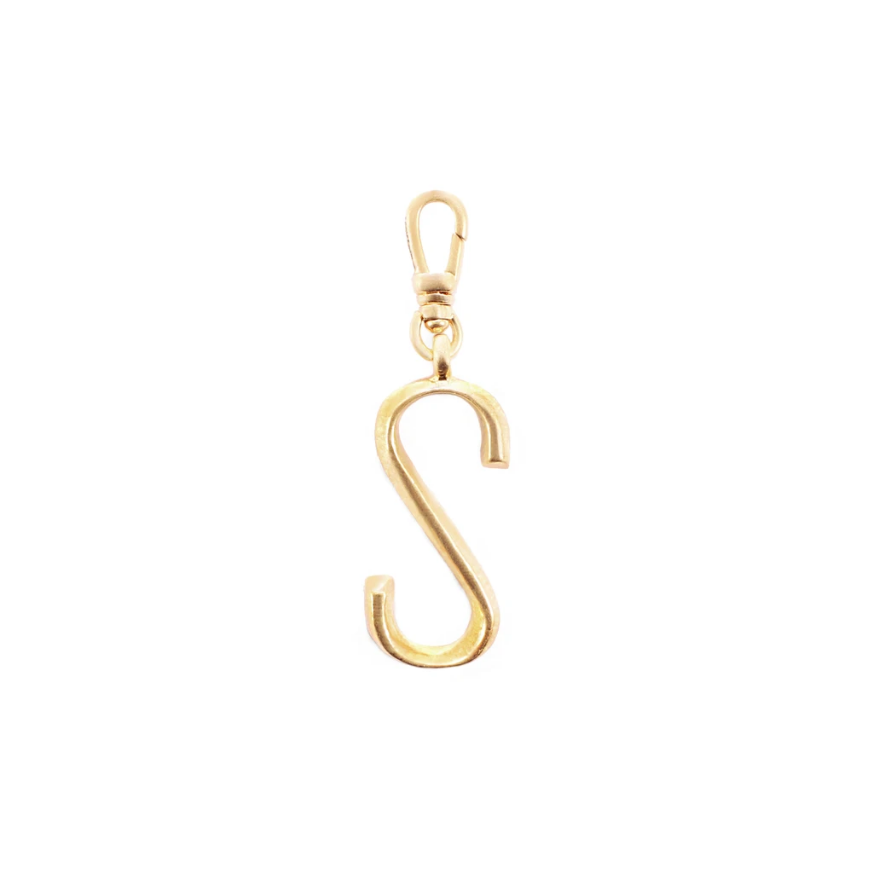 Lulu Frost Plaza Letter S in a smaller version of the original font from New York's iconic Plaza Hotel. Pair with one of the Plaza chain bases and add additional charms to create a special piece all your own.