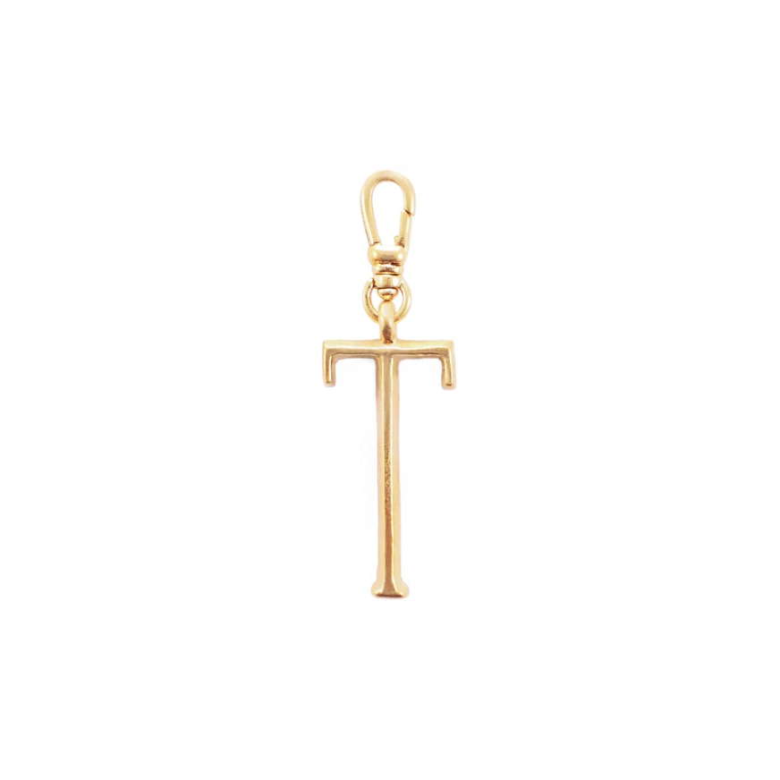 Lulu Frost Plaza Letter T in a smaller version of the original font from New York's iconic Plaza Hotel. Pair with one of the Plaza chain bases and add additional charms to create a special piece all your own.