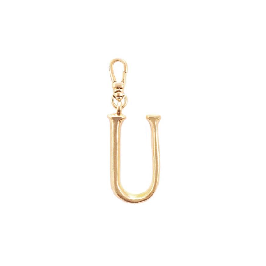 Lulu Frost Plaza Letter U in a smaller version of the original font from New York's iconic Plaza Hotel. Pair with one of the Plaza chain bases and add additional charms to create a special piece all your own.