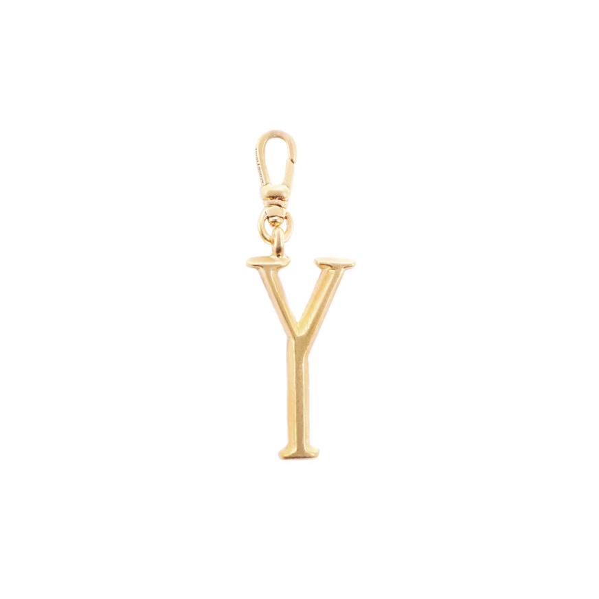 Lulu Frost Plaza Letter Y in a smaller version of the original font from New York's iconic Plaza Hotel. Pair with one of the Plaza chain bases and add additional charms to create a special piece all your own.