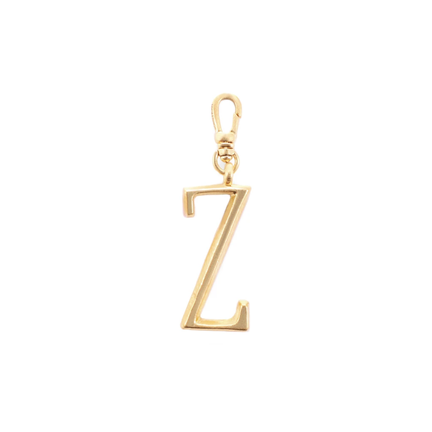 Lulu Frost Plaza Letter Z in a smaller version of the original font from New York's iconic Plaza Hotel. Pair with one of the Plaza chain bases and add additional charms to create a special piece all your own.