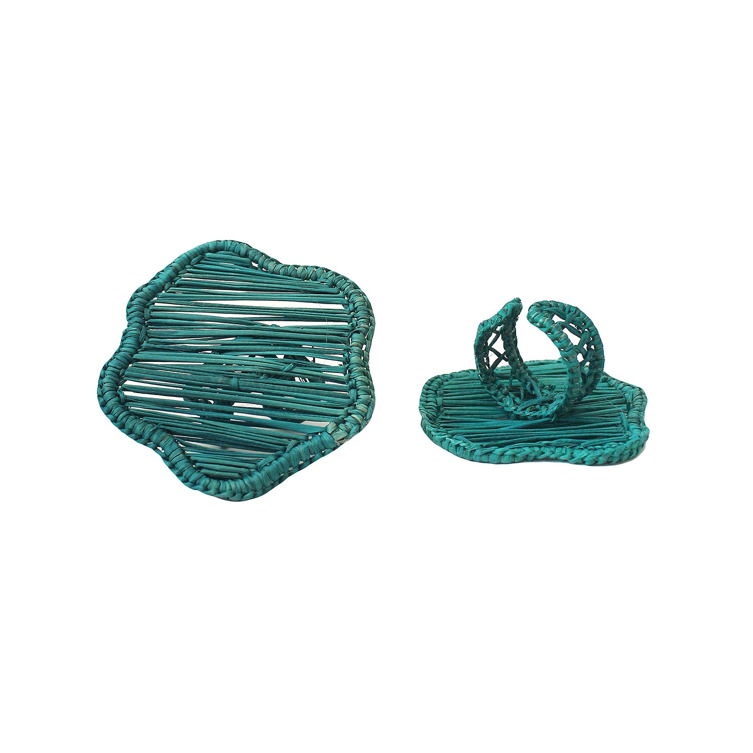 Cyan Rose Napkin Ring