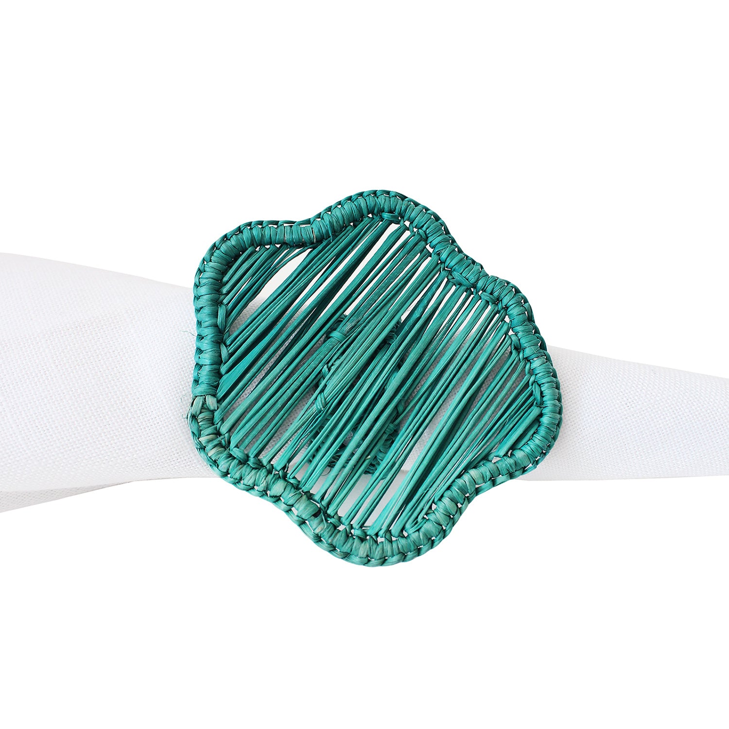 Cyan Rose Napkin Ring