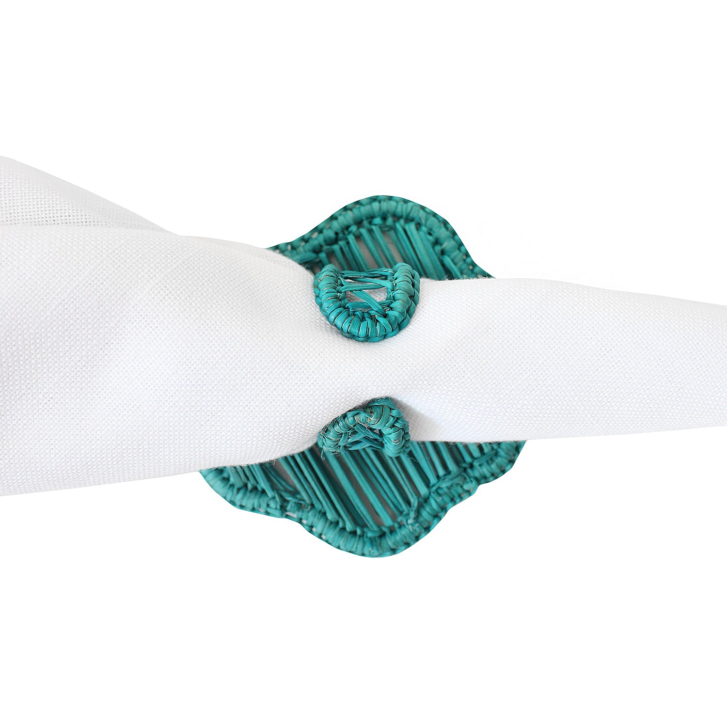 Cyan Rose Napkin Ring