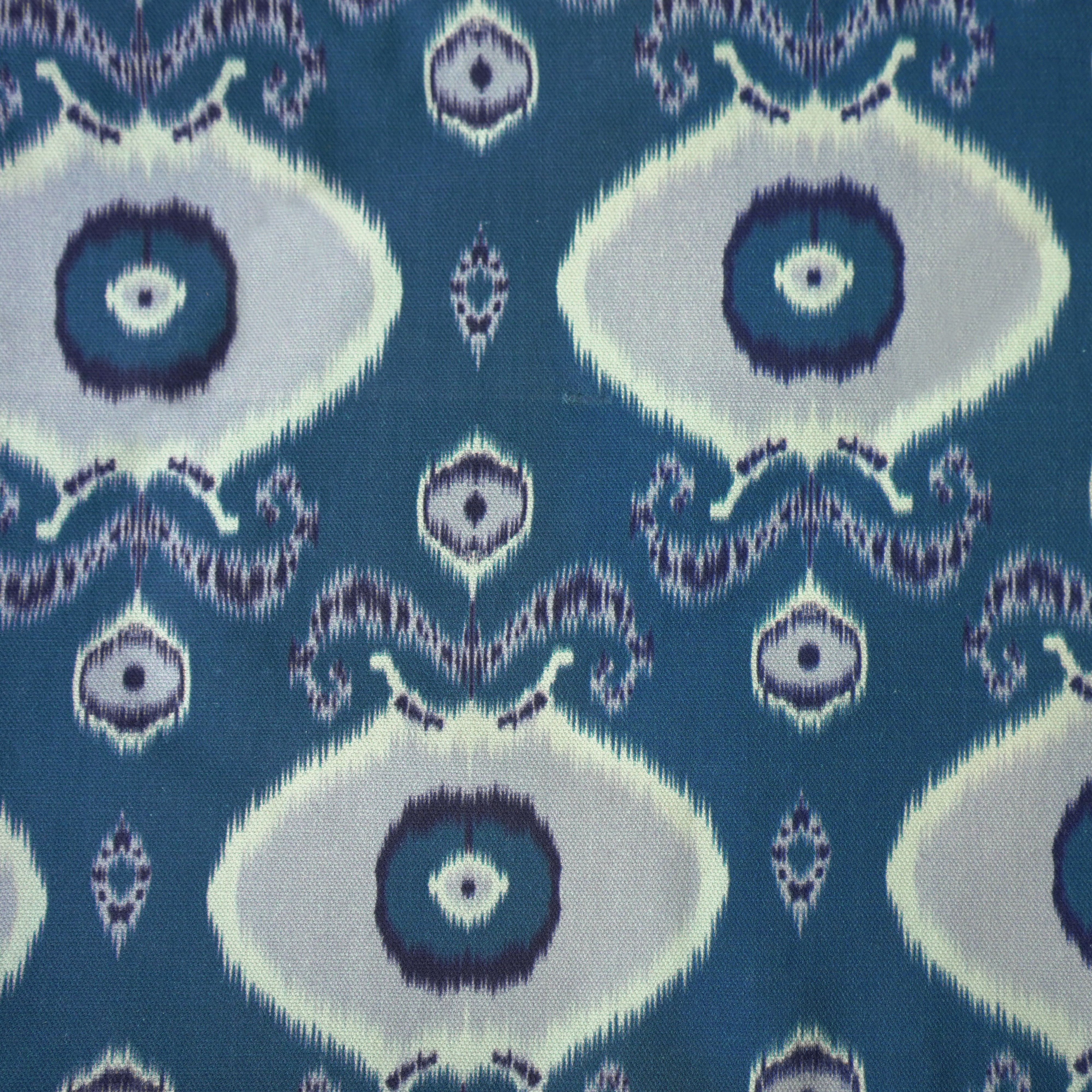 Blue Ikat Tablecloth & Napkin Set of 8