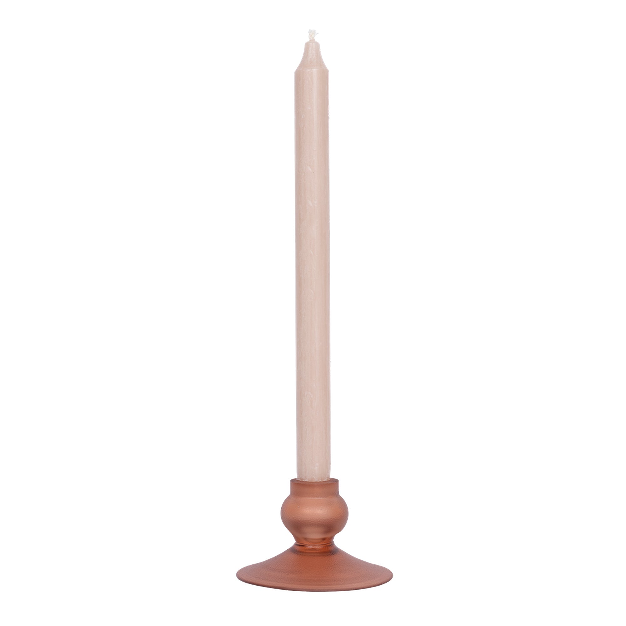 Frosted Glass Candle Holder Terra