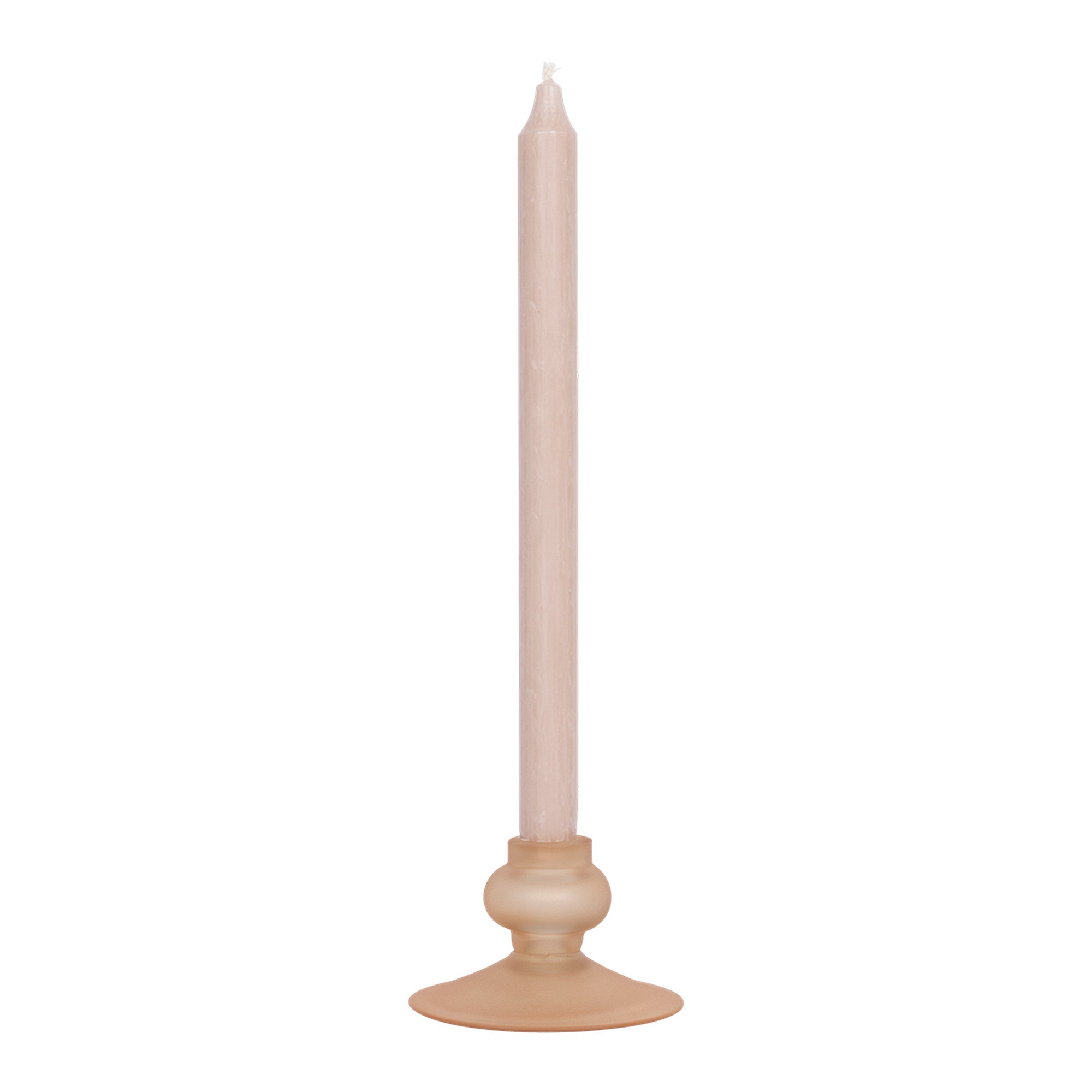Frosted Glass Candle Holder Blush