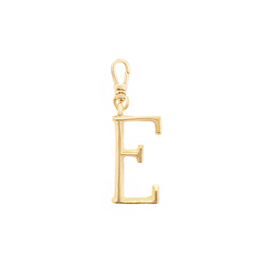 Lulu Frost Plaza Letter E in a smaller version of the original font from New York's iconic Plaza Hotel. Pair with one of the Plaza chain bases and add additional charms to create a special piece all your own. 