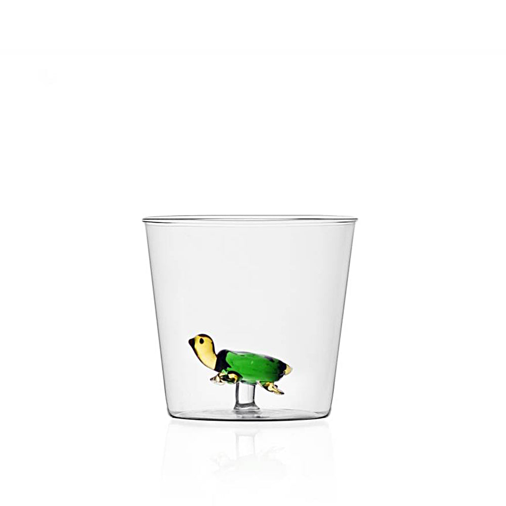 Animal Farm glasses cup set included the bird, fish, duck, hedgehog, squirrel and turtle in colours