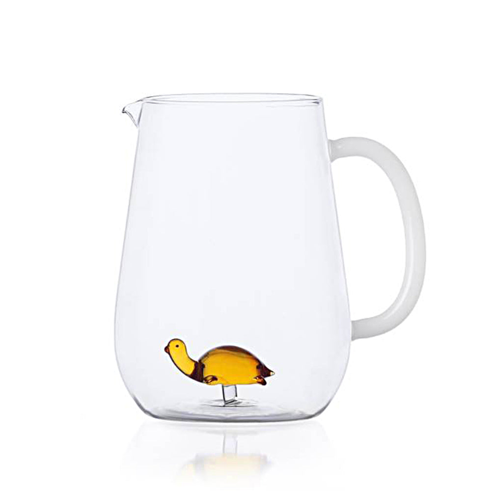 Amber Turtle Glass Jug